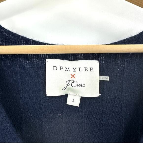 J. Crew x Demylee Ribbed Merino Wool Dress Sz S Navy - Picture 7 of 9